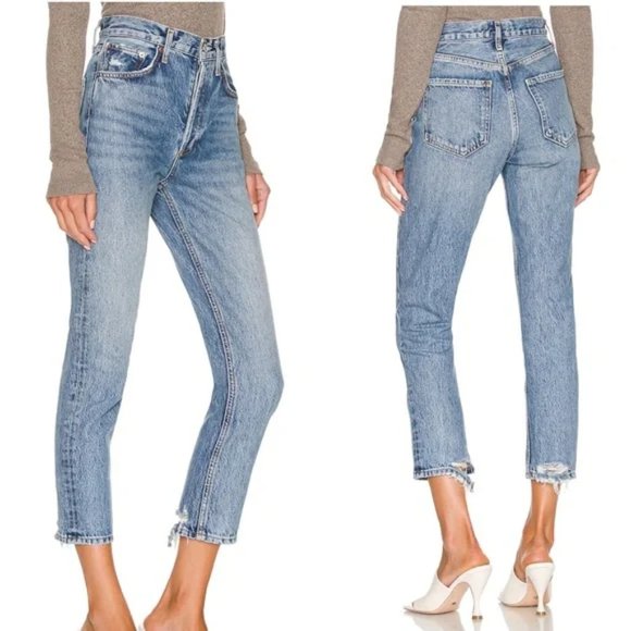 Agolde Denim - Agolde Riley High Rise Straight Crop Jeans In Endless Size 29